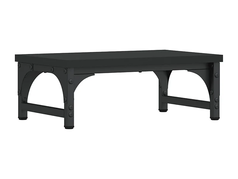Mesa de escritorio con soporte para monitor 37 x 23 x 14 cm madera de ingeniería color negro 02_0044858