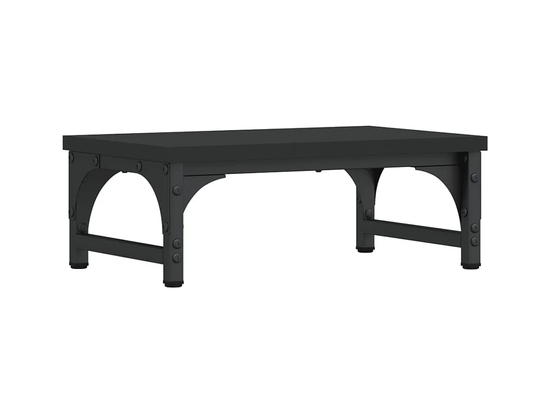 Mesa de escritorio con soporte para monitor 37 x 23 x 14 cm madera de ingeniería color negro 02_0044858