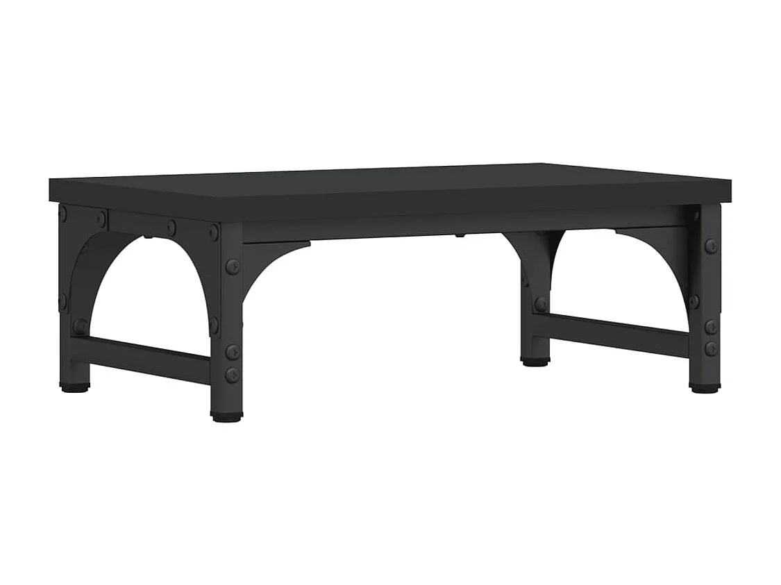 Supporto per monitor da tavolo mobile da scrivania 37 x 23 x 14 cm in legno ingegnerizzato nero 02_0044858