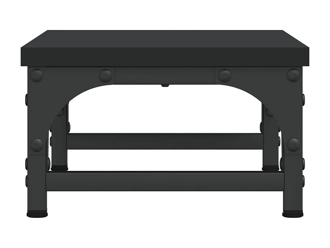 Supporto per monitor da tavolo mobile da scrivania 37 x 23 x 14 cm in legno ingegnerizzato nero 02_0044858