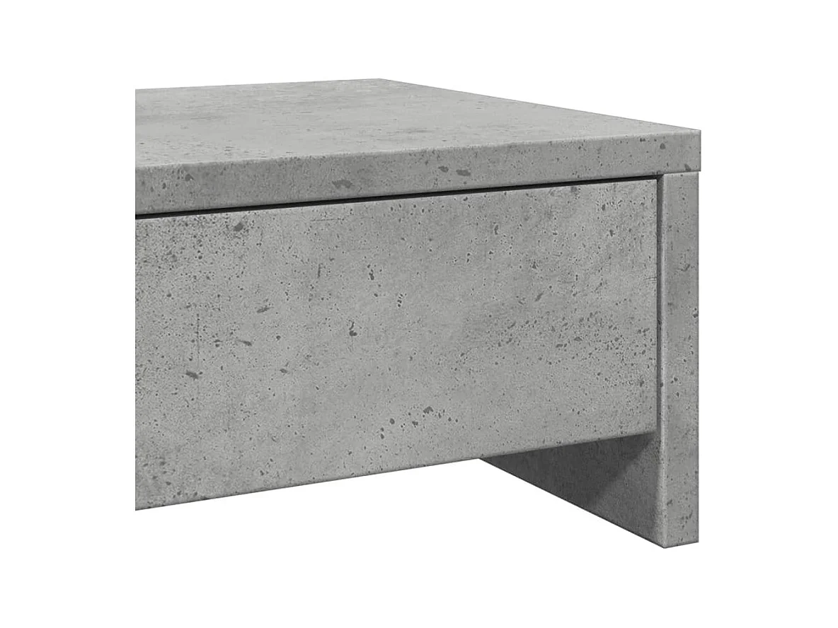 Suporte para monitor mesa e móveis com gavetas madeira projetada cinza 02_0044941