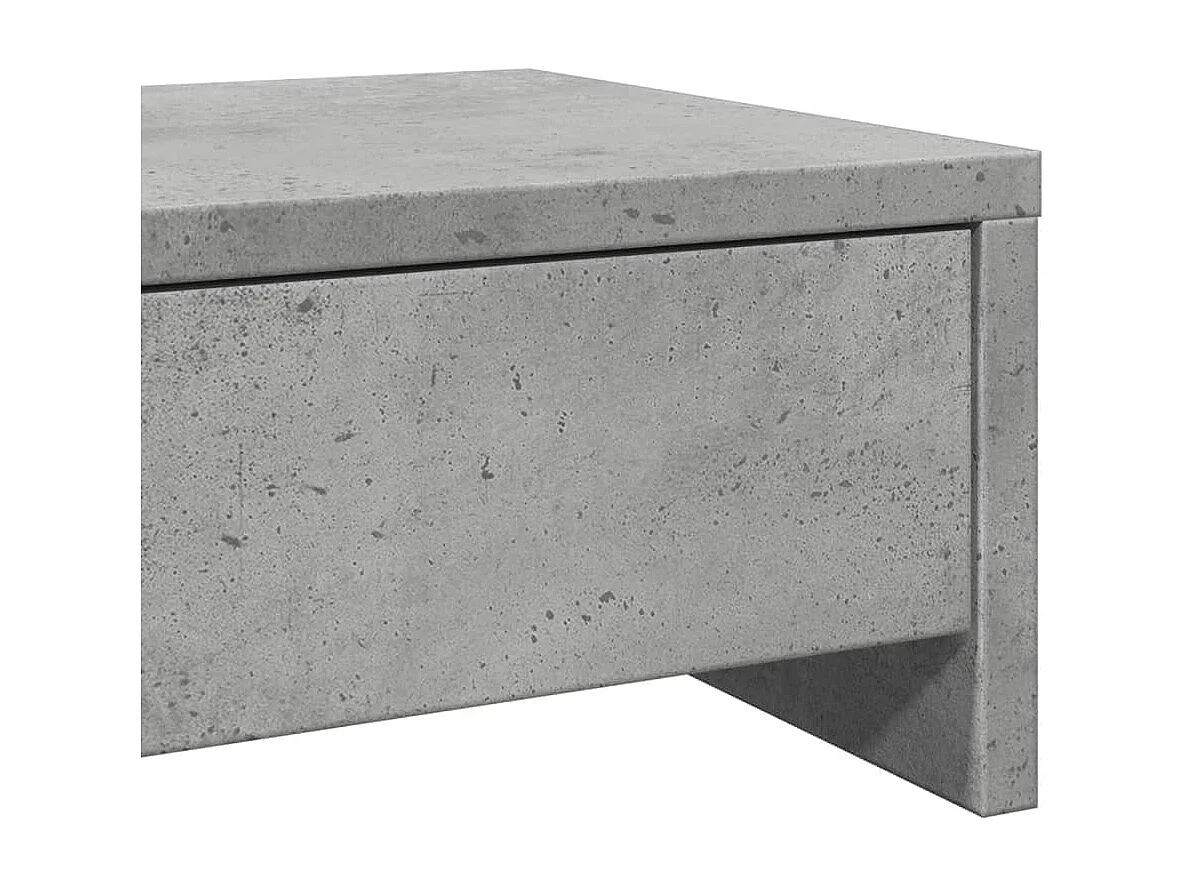 Suporte para monitor mesa e móveis com gavetas madeira projetada cinza 02_0044941