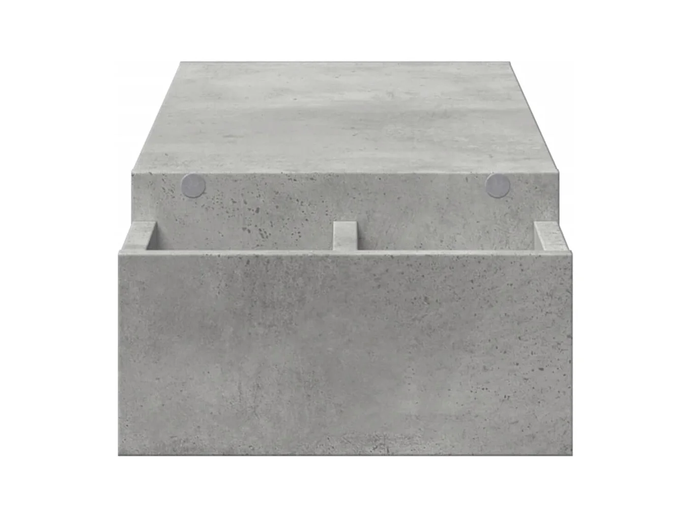 Mesa de escritorio con soporte para monitor y almacenamiento en madera de ingeniería gris 02_0044925