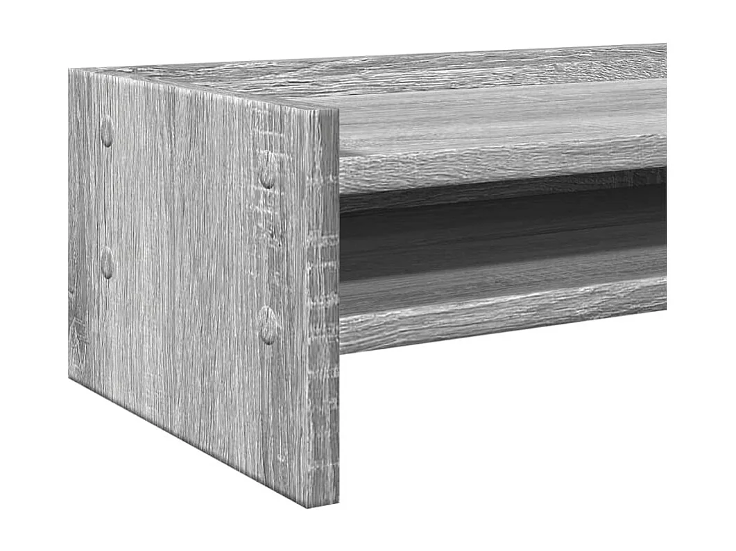 Mesa de monitor para oficina Sonoma 100 x 24 x 16 cm madera de ingeniería color gris 02_0044974