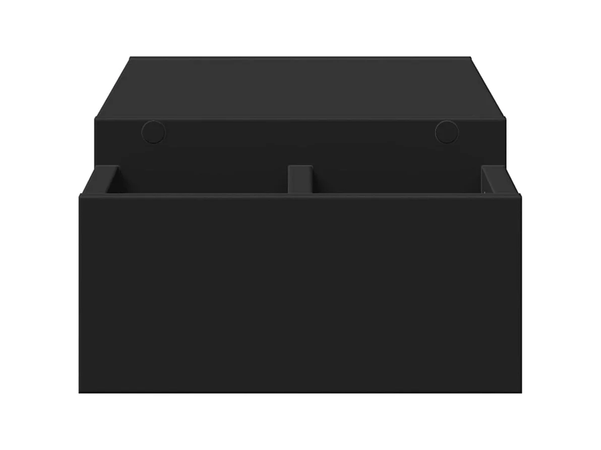 Mesa de escritorio con soporte para monitor y almacenamiento de madera de ingeniería negra 02_0044927