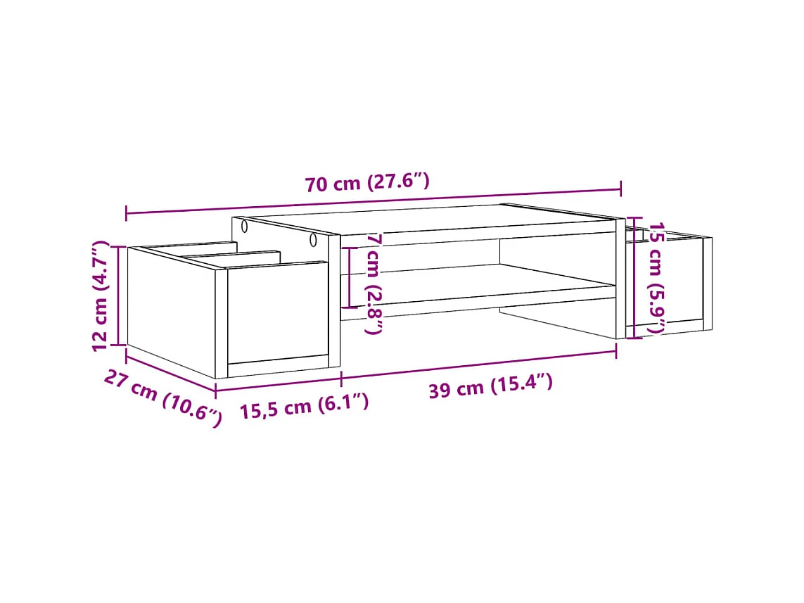 Mesa de escritorio con soporte para monitor y almacenamiento de madera de ingeniería negra 02_0044927