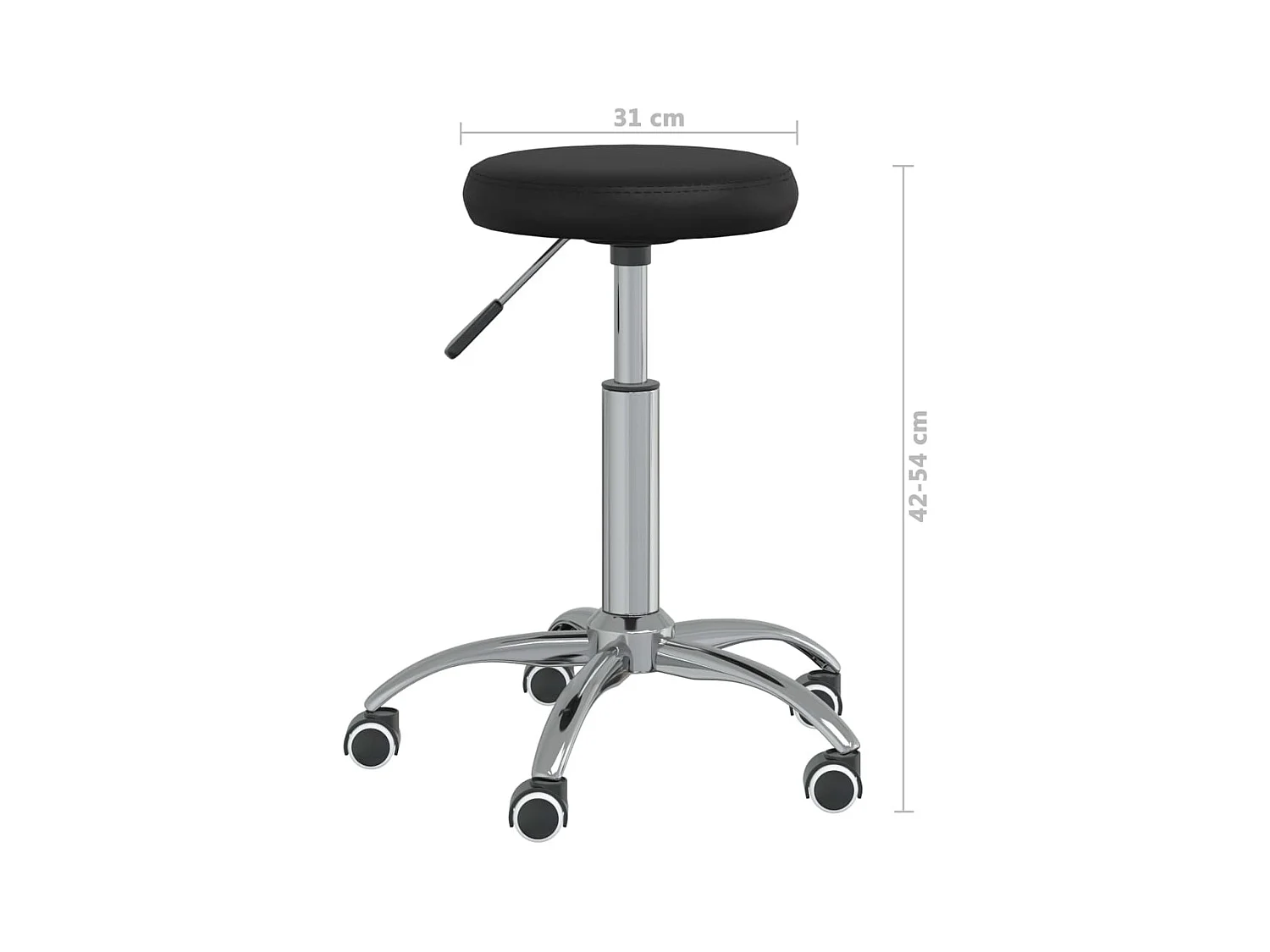 Poltrona sedia girevole per studio ufficio computer in similpelle nera 02_0024158