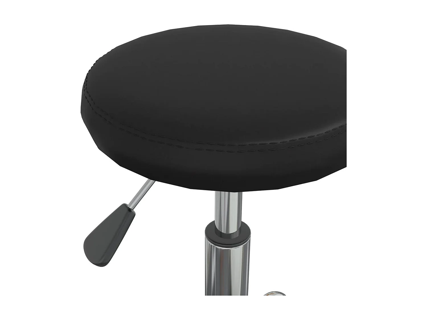 Sillón giratorio silla para ordenador oficina estudio símil piel negro 02_0024158