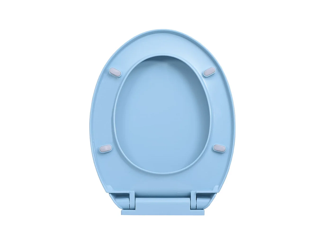 Asiento de inodoro ovalado azul con cierre suave 02_0002923