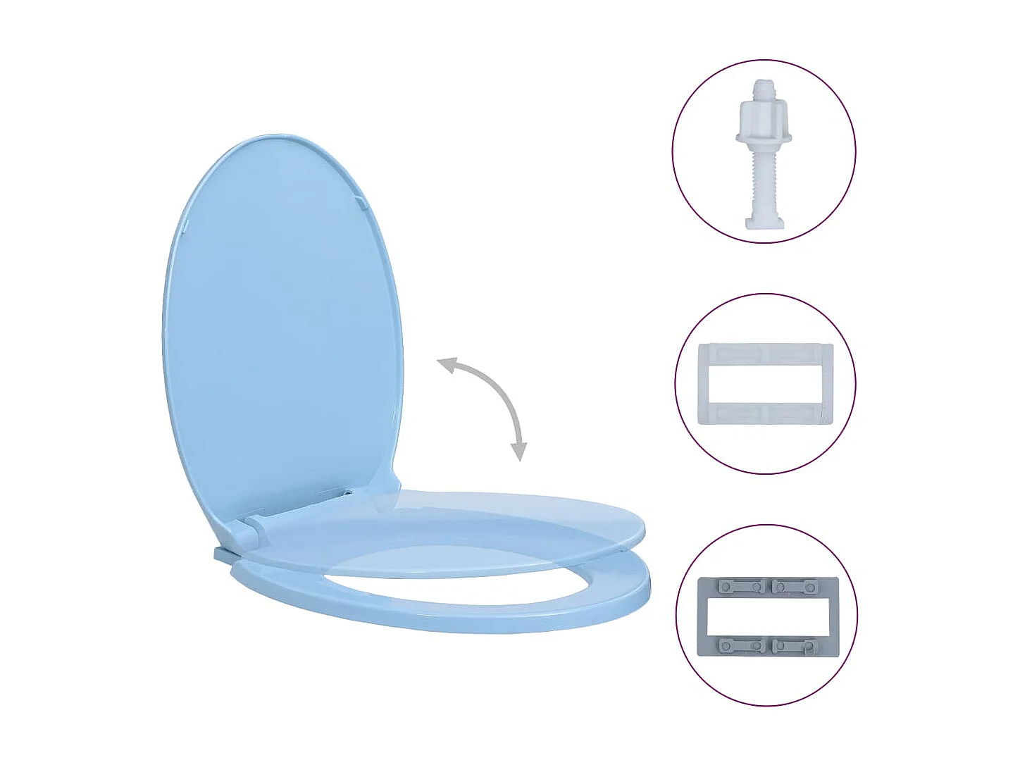 Assento sanitário oval azul com fechamento suave 02_0002923