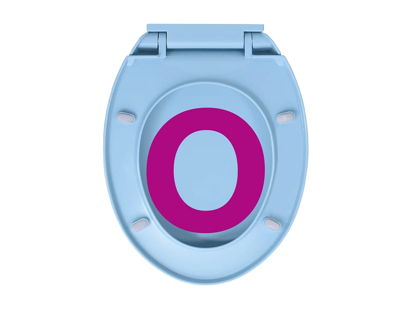 Assento sanitário oval azul com fechamento suave 02_0002923