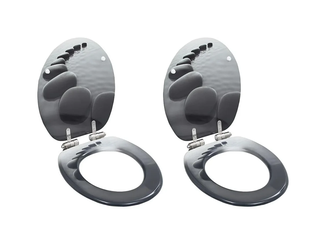 2 pcs Sièges WC effet bois 42.5 x 5 x 35.8 cm 02_0002964