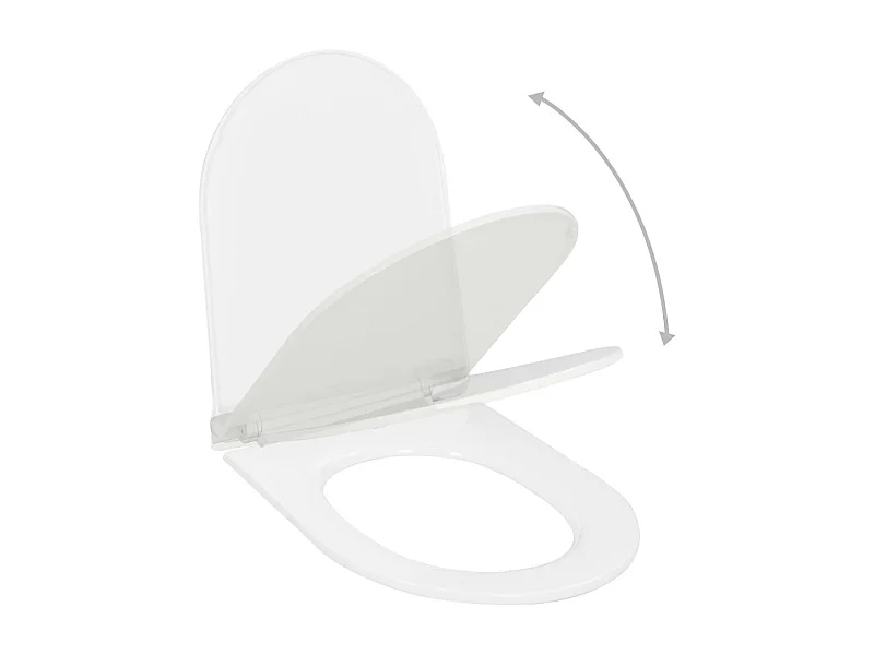 Sedile WC con chiusura ammortizzata Sedile WC con ciotola Sedile WC Bagno Casa Ristorante Negozio Hotel Bianco 02_0002908