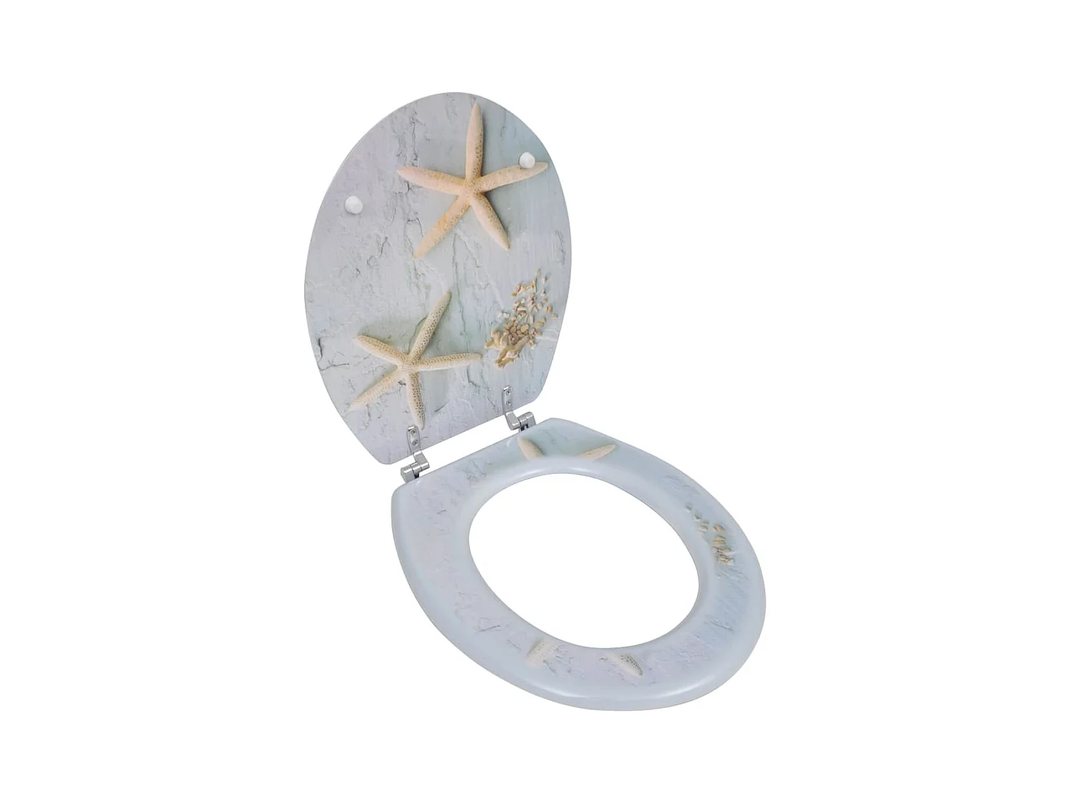 Siège de toilette avec effet bois 43.7 x 37.8 x 5 cm 02_0002882