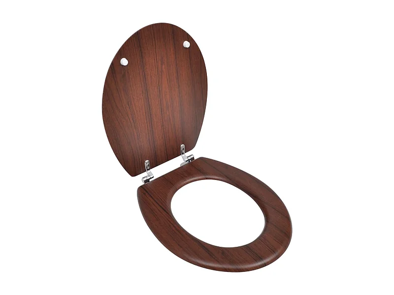 Assento sanitário com tampa MDF Design simples marrom 02_0002880