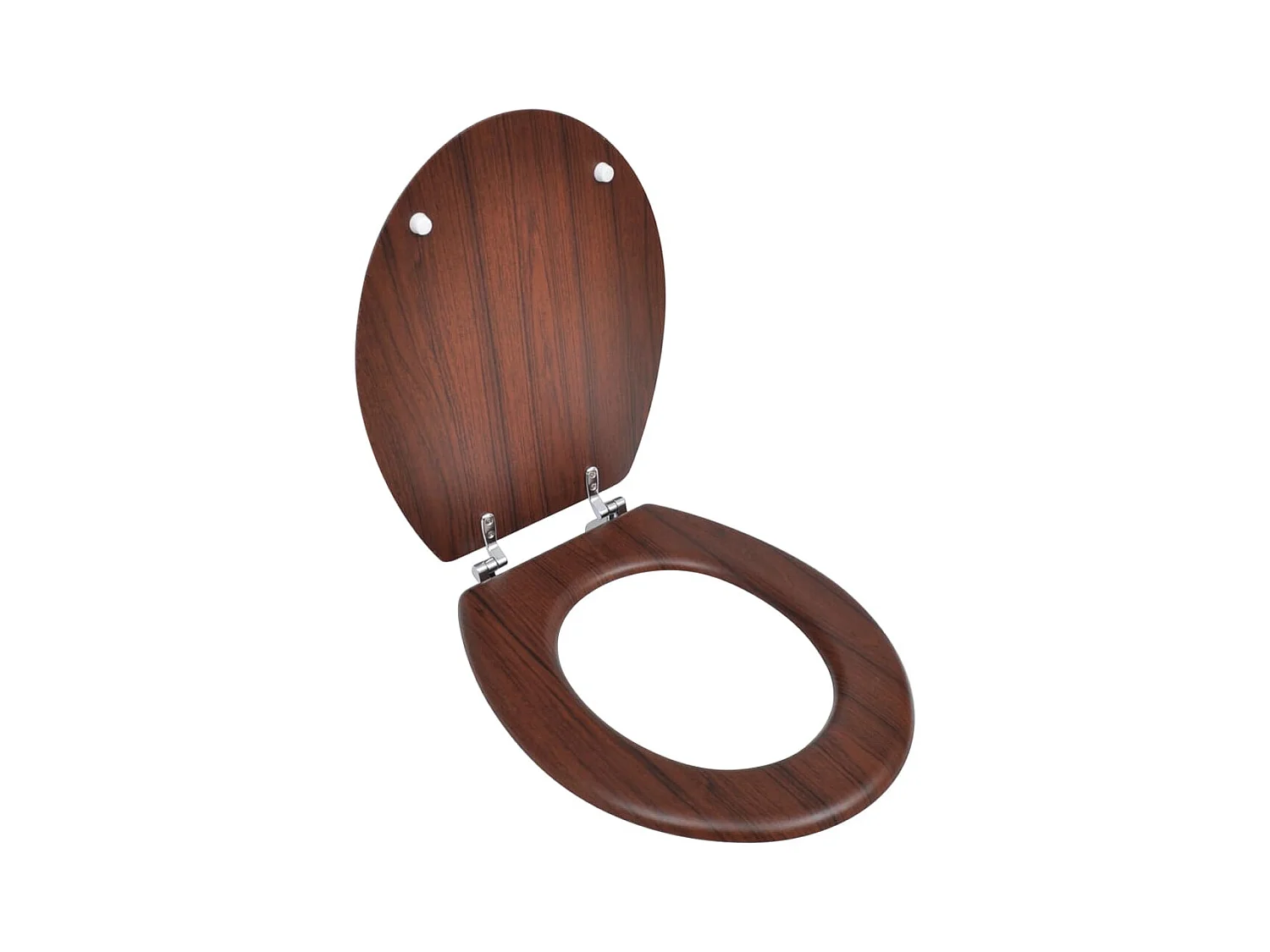 Asiento de inodoro con tapa MDF Diseño sencillo marrón 02_0002880