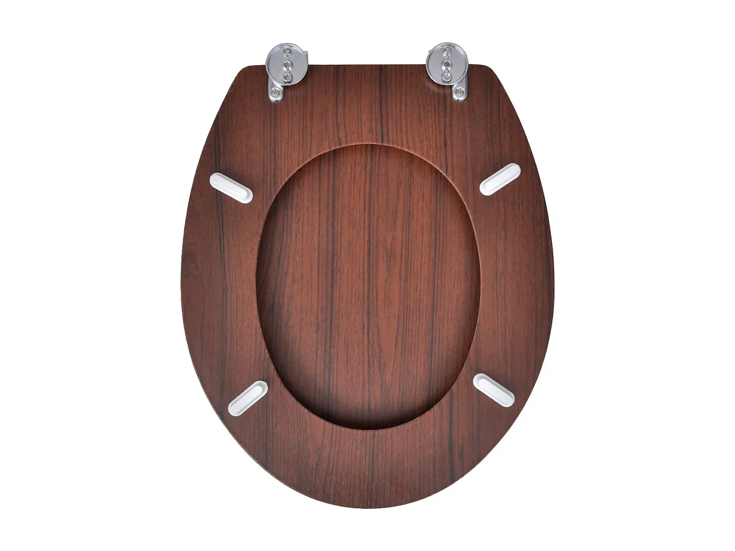 Asiento de inodoro con tapa MDF Diseño sencillo marrón 02_0002880