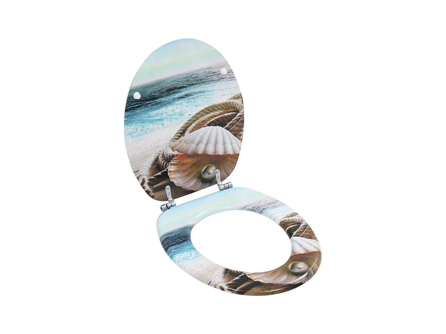 Juego de dos asientos para tapa de inodoro con tapa de MDF 02_0002961