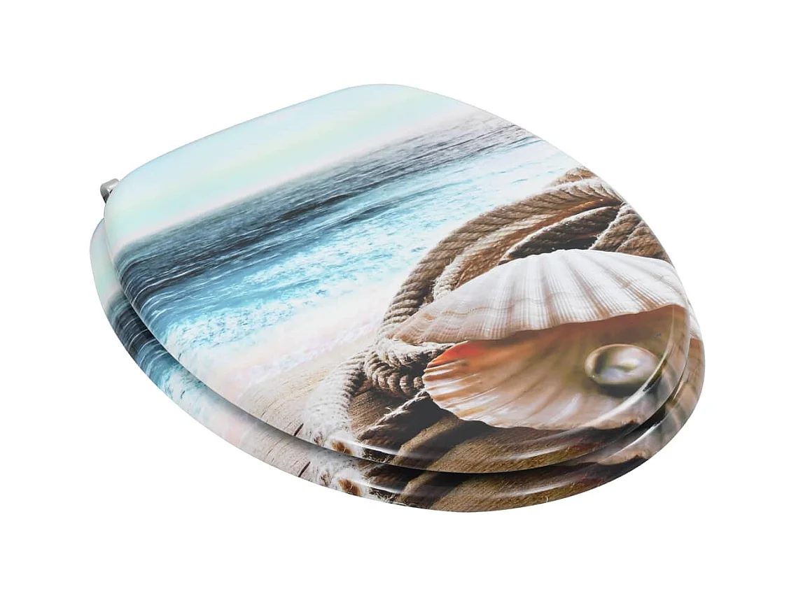 Juego de dos asientos para tapa de inodoro con tapa de MDF 02_0002961