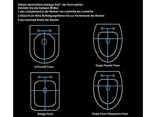 Bisagra ajustable Cierre Suave liberación rápida cubierta de asiento de inodoro fijo de alta calidad tapa de baño 19_0000679