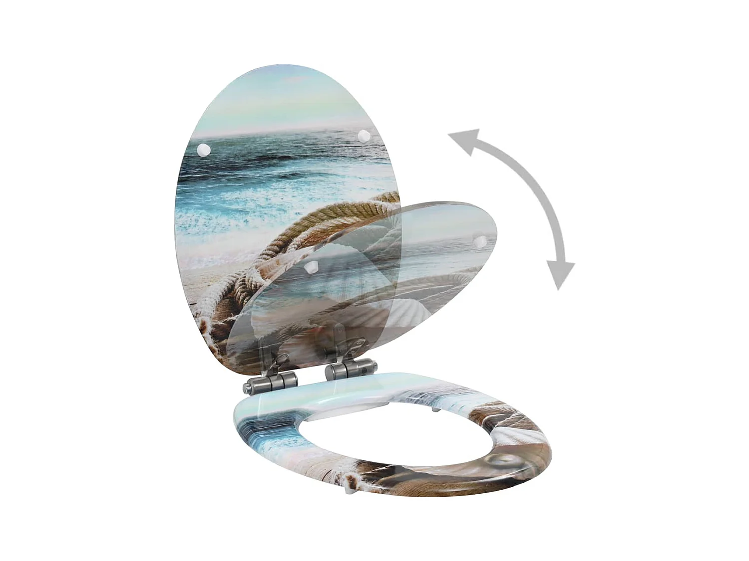 Asiento de inodoro MDF Carcasa de tapa con cierre suave 02_0002894