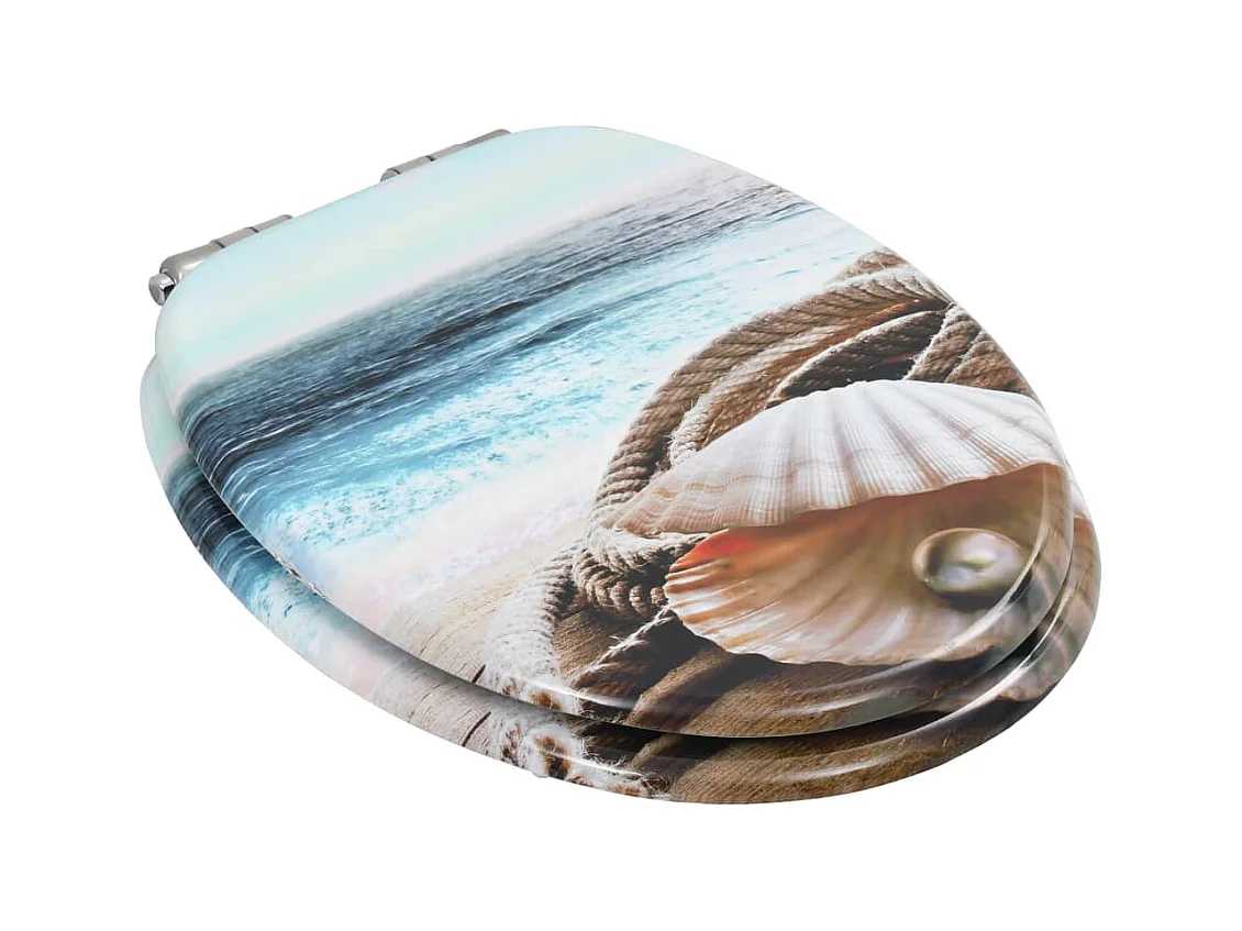 Asiento de inodoro MDF Carcasa de tapa con cierre suave 02_0002894