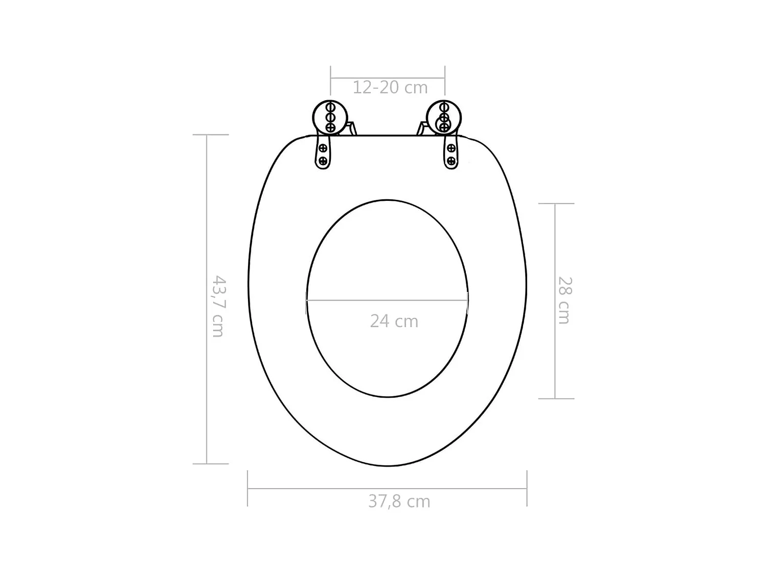 Asiento de inodoro MDF Carcasa de tapa con cierre suave 02_0002894