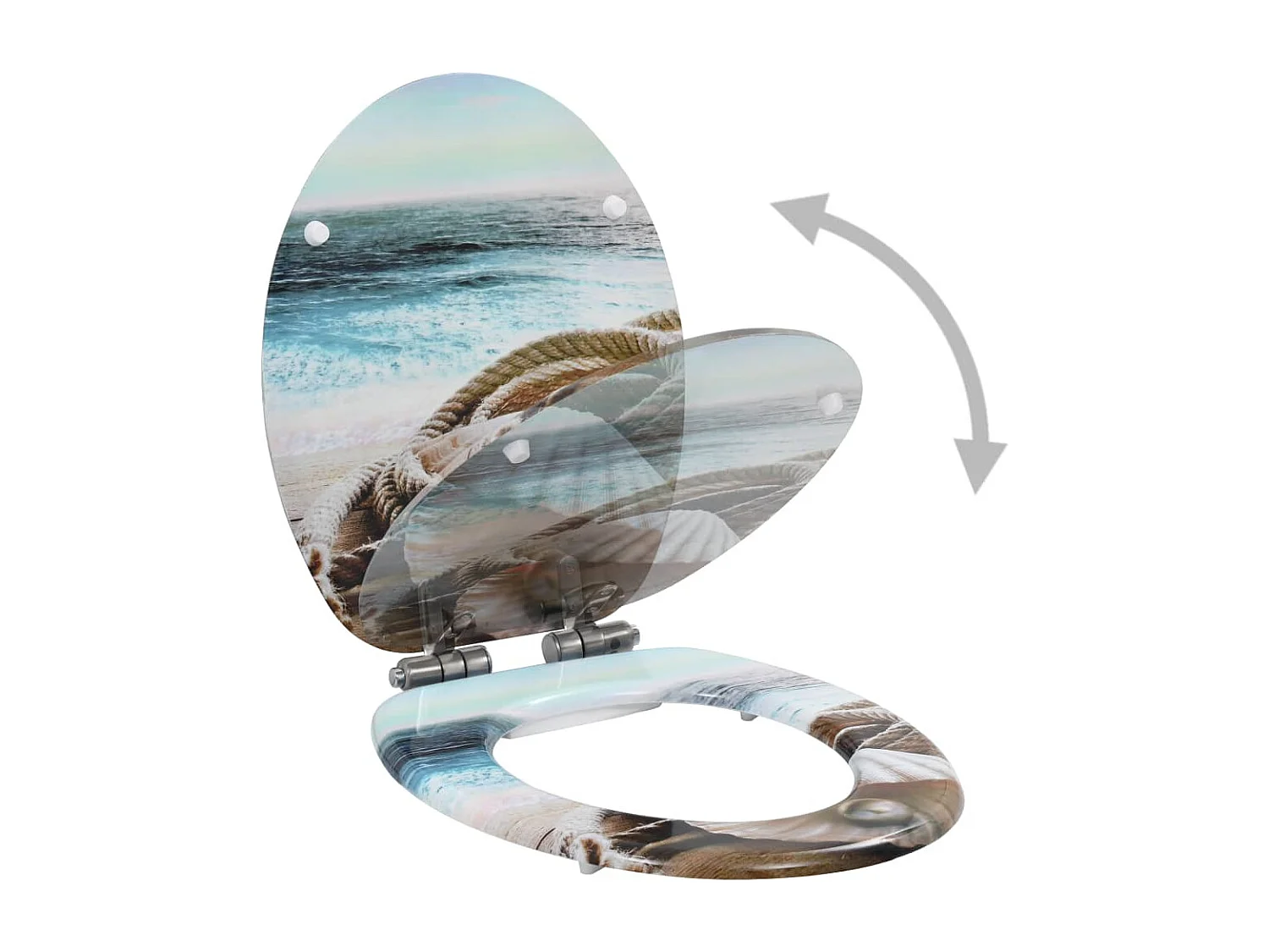 Asiento de inodoro MDF Carcasa de tapa con cierre suave 02_0002894