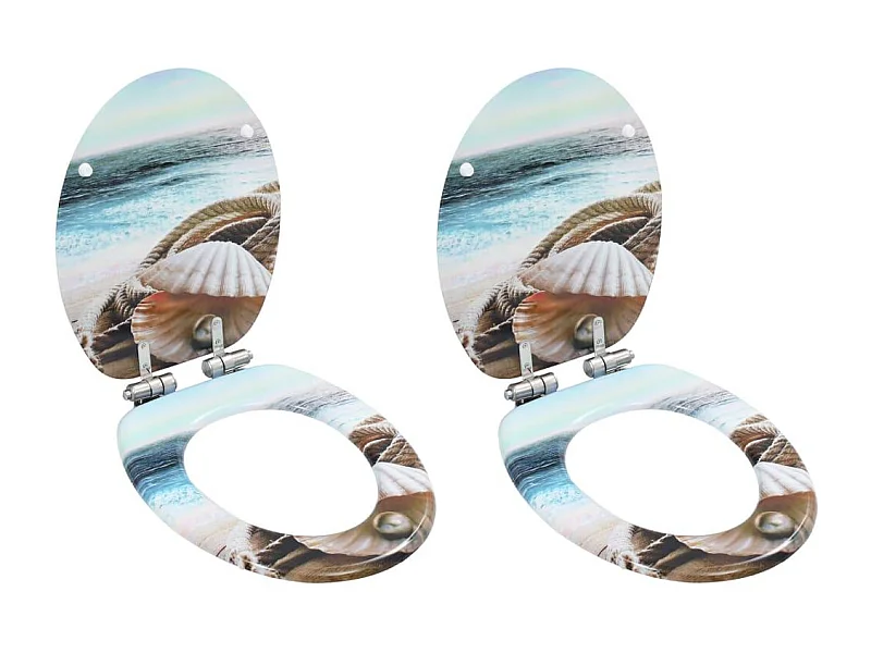 Conjunto de dois assentos sanitários em MDF e capa soft close Shell 02_0002960