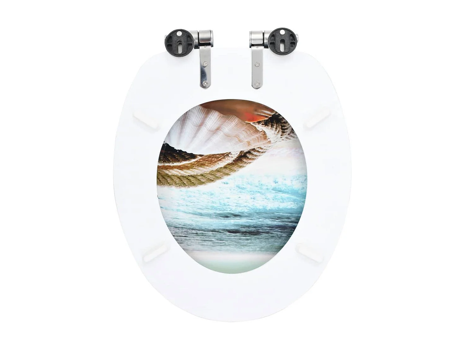 Juego de dos asientos de inodoro de MDF y tapa con cierre suave Shell 02_0002960