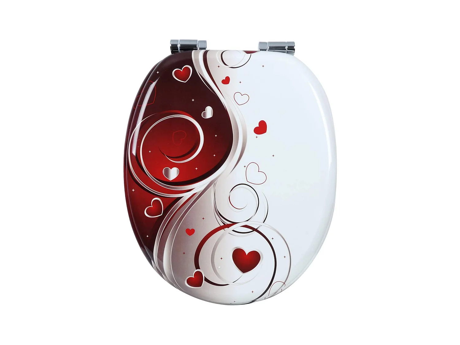 Siège de toilette charnière bois blanche 43.6 x 37.7 x 37.7 cm 19_0000726