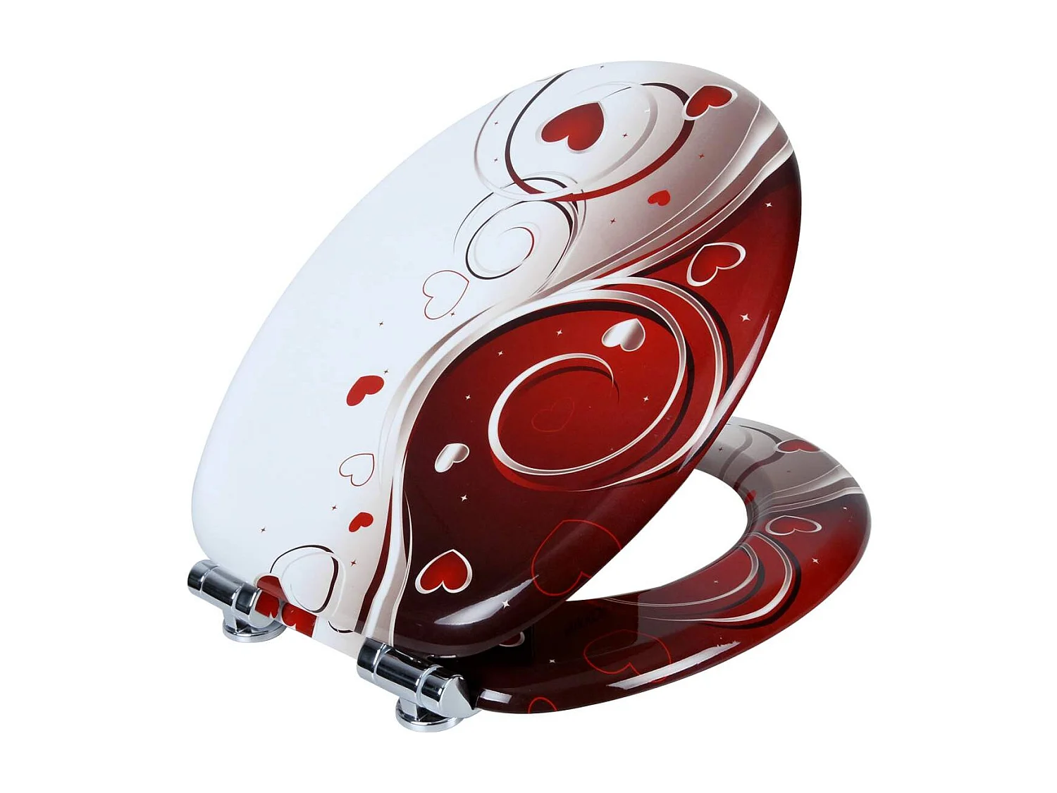 Siège de toilette charnière bois blanche 43.6 x 37.7 x 37.7 cm 19_0000726