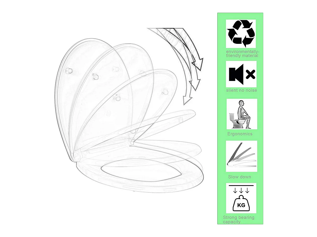 Siège de toilette soft 44.8 x 36.6 x 0.54 cm 19_0000678