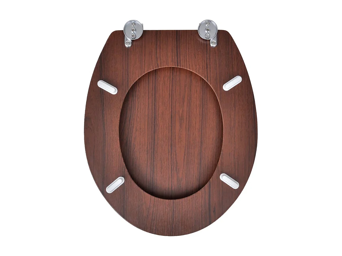 Tapas de inodoro con funda 2 piezas MDF Marrón 02_0002946