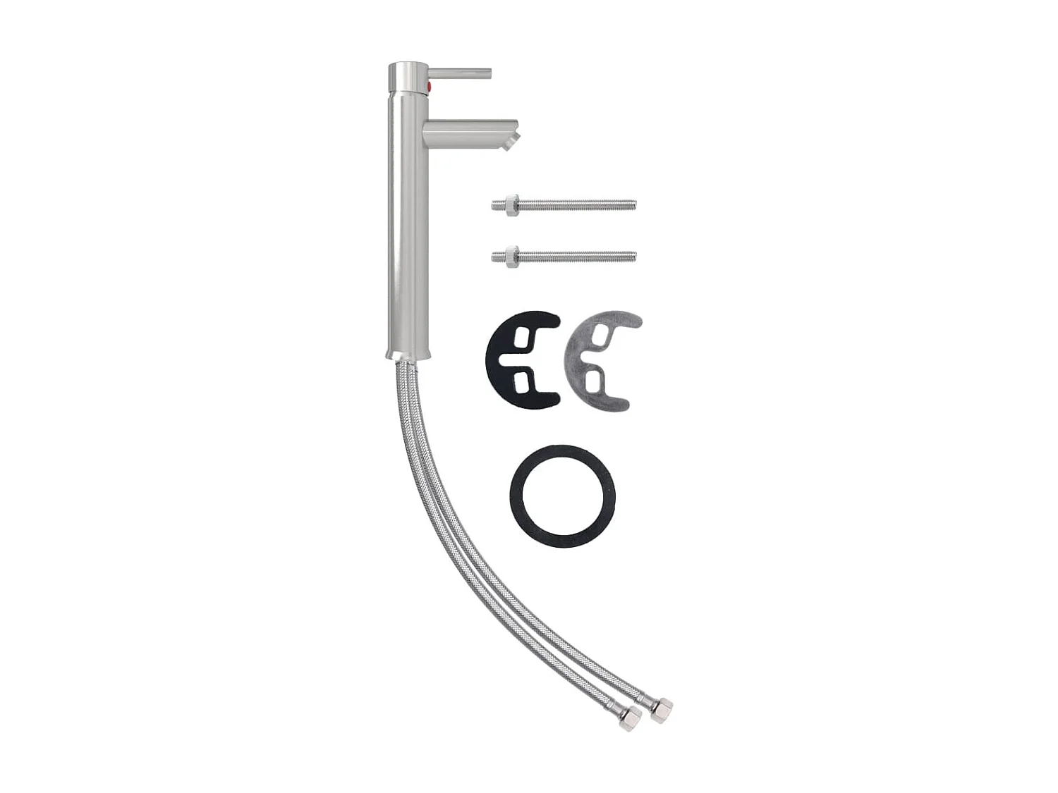 Grifo monomando para baño grifo de cocina grifo monomando para lavabo grifo para interior de casa 30 cm níquel 02_0003506