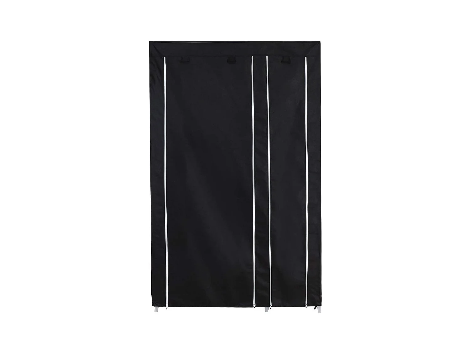 Armadio pieghevole porta abiti tela 175 cm nero 12_0000198