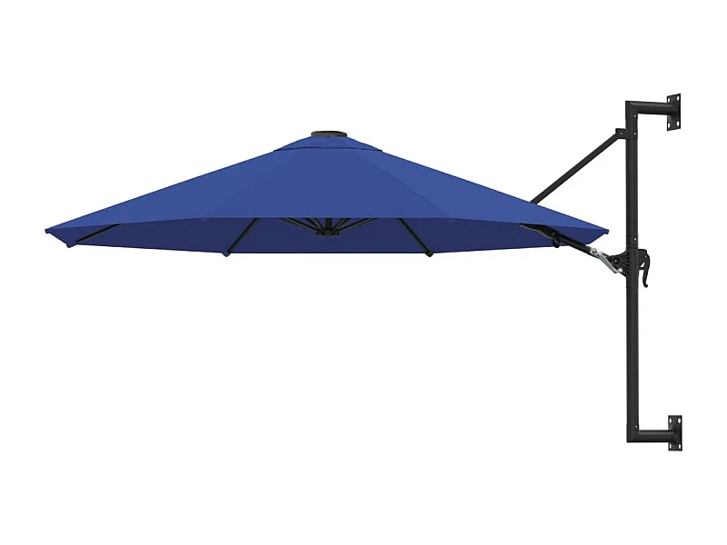 Ombrellone da parete con palo in metallo 300 cm blu 02_0008686