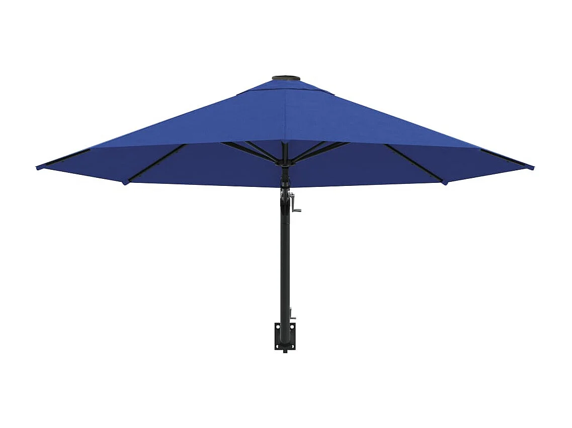 Guarda-sol de parede com haste metálica 300 cm azul 02_0008686