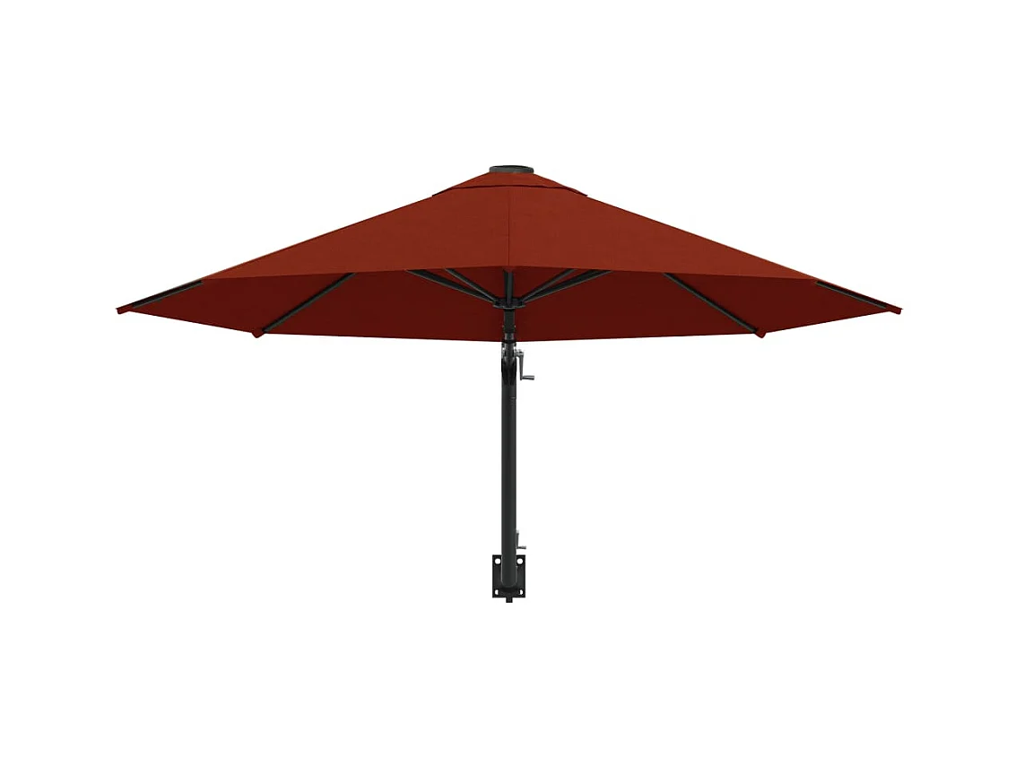 Parasol mural avec mât métal argentée 300 x 300 x 131 cm 02_0008684