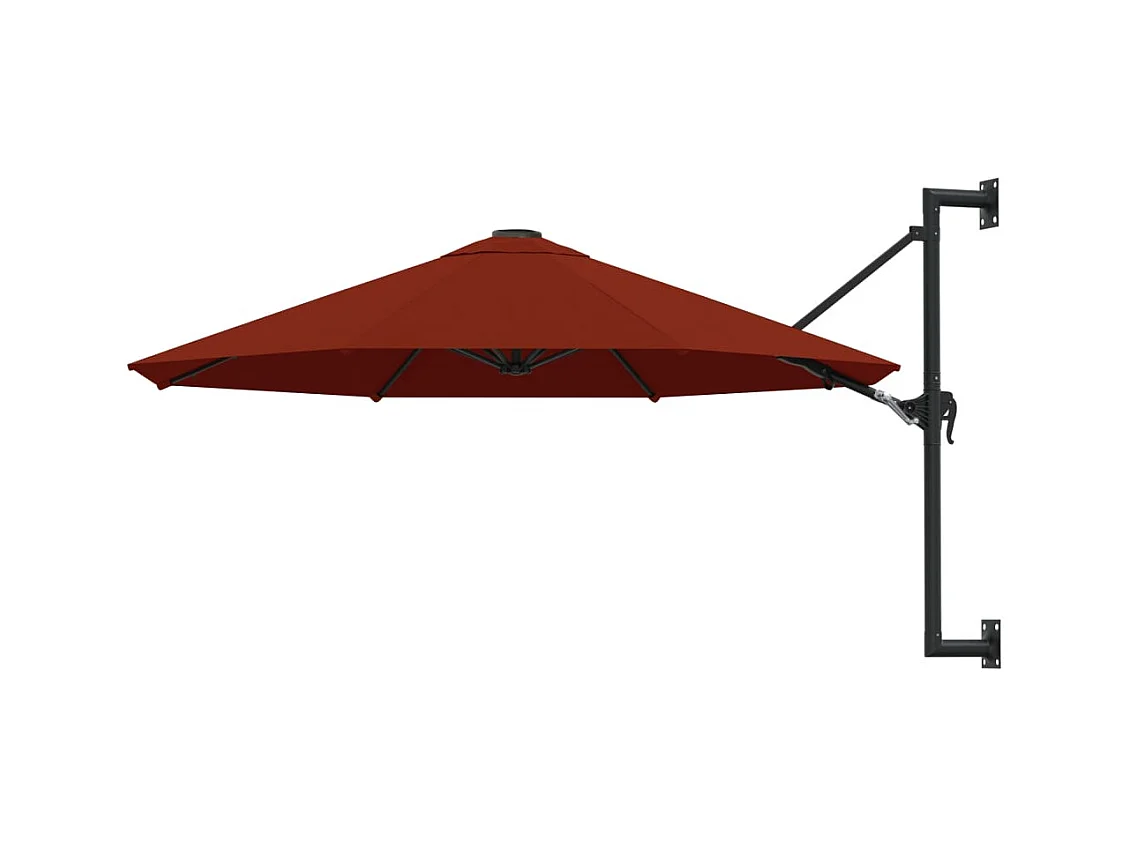 Sombrilla de pared con mástil metálico 300 cm naranja 02_0008684