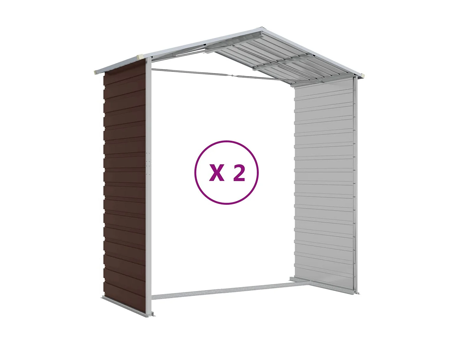 Abri de jardin cabane marron 191 x 215 x 198 cm 02_0022269