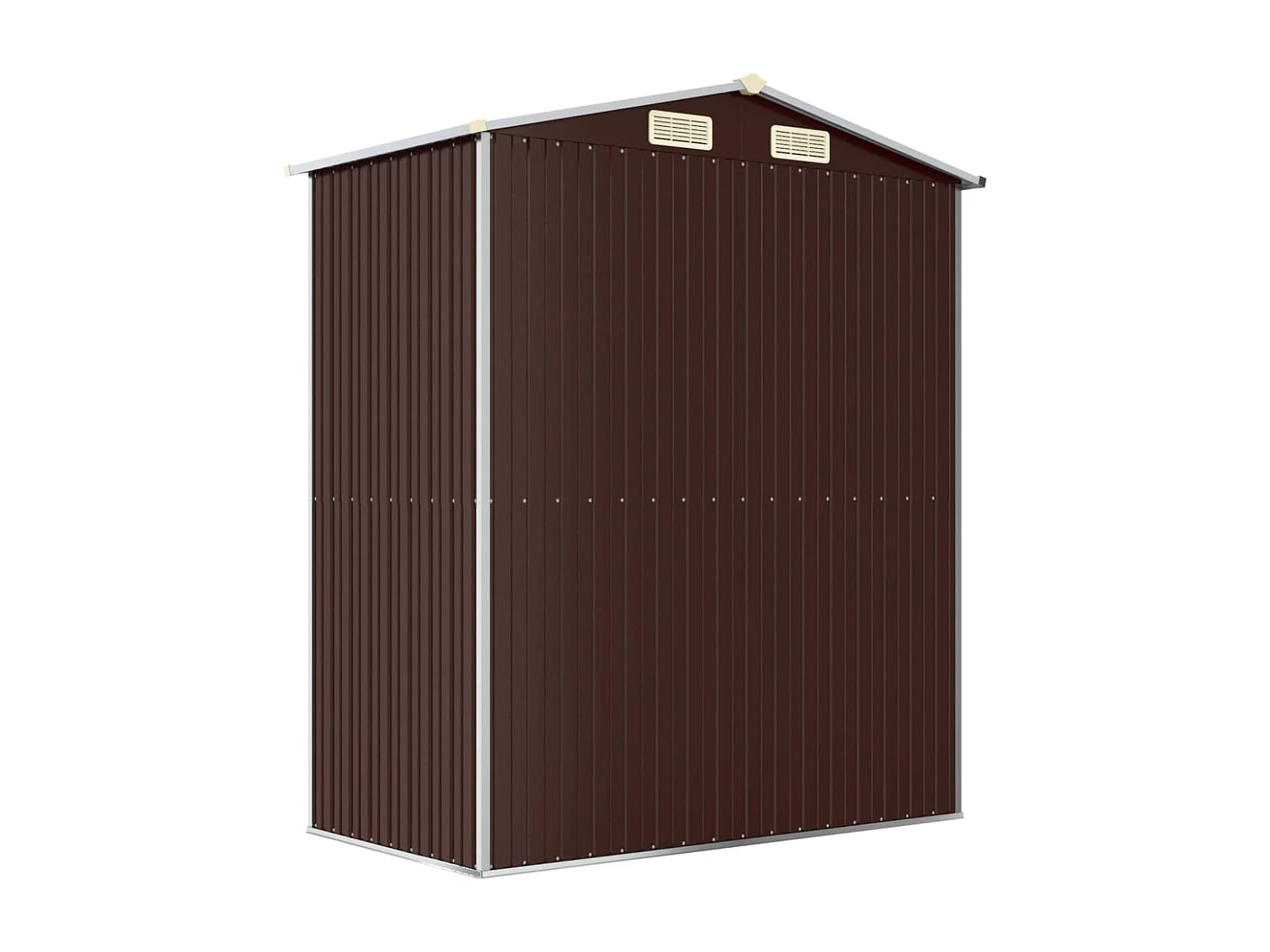 Galpão de jardim, cabana, casa de armazenamento, galpão ao ar livre, ferramentas, robusto, escuro, 192 x 108 x 223 cm, aço galvanizado marrom 02_0022316