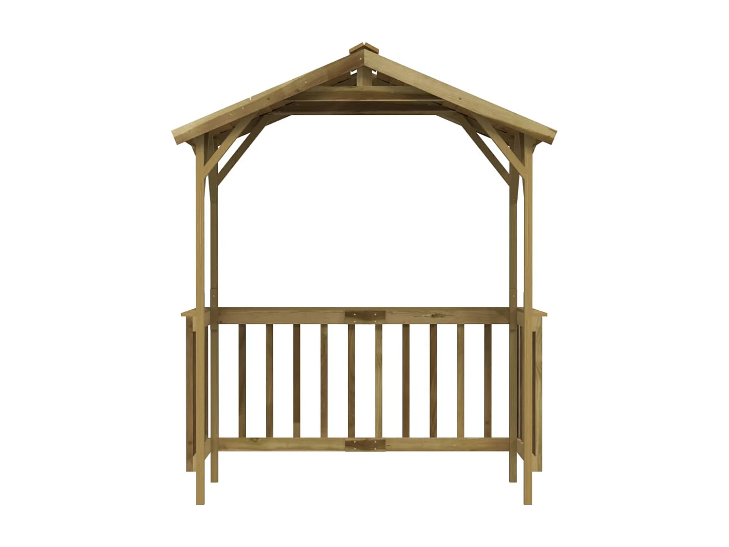 Refugio para barbacoa 1635 x 93 x 210 cm Madera de pino impregnada verde 02_0022159