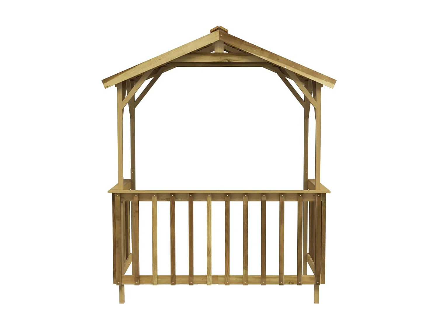 Refugio para barbacoa 1635 x 93 x 210 cm Madera de pino impregnada verde 02_0022159