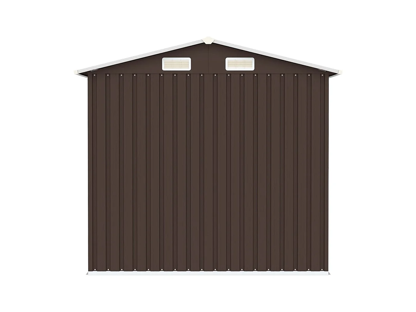 Abrigo de jardim, cabana, casa de armazenamento, galpão ao ar livre, ferramentas robustas 205 x 129 x 183 cm, aço galvanizado marrom 02_0022280