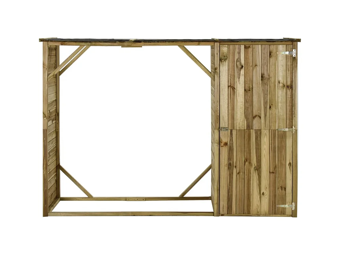 Abri d'outils de jardin marron 253 x 80 x 170 cm 02_0022158