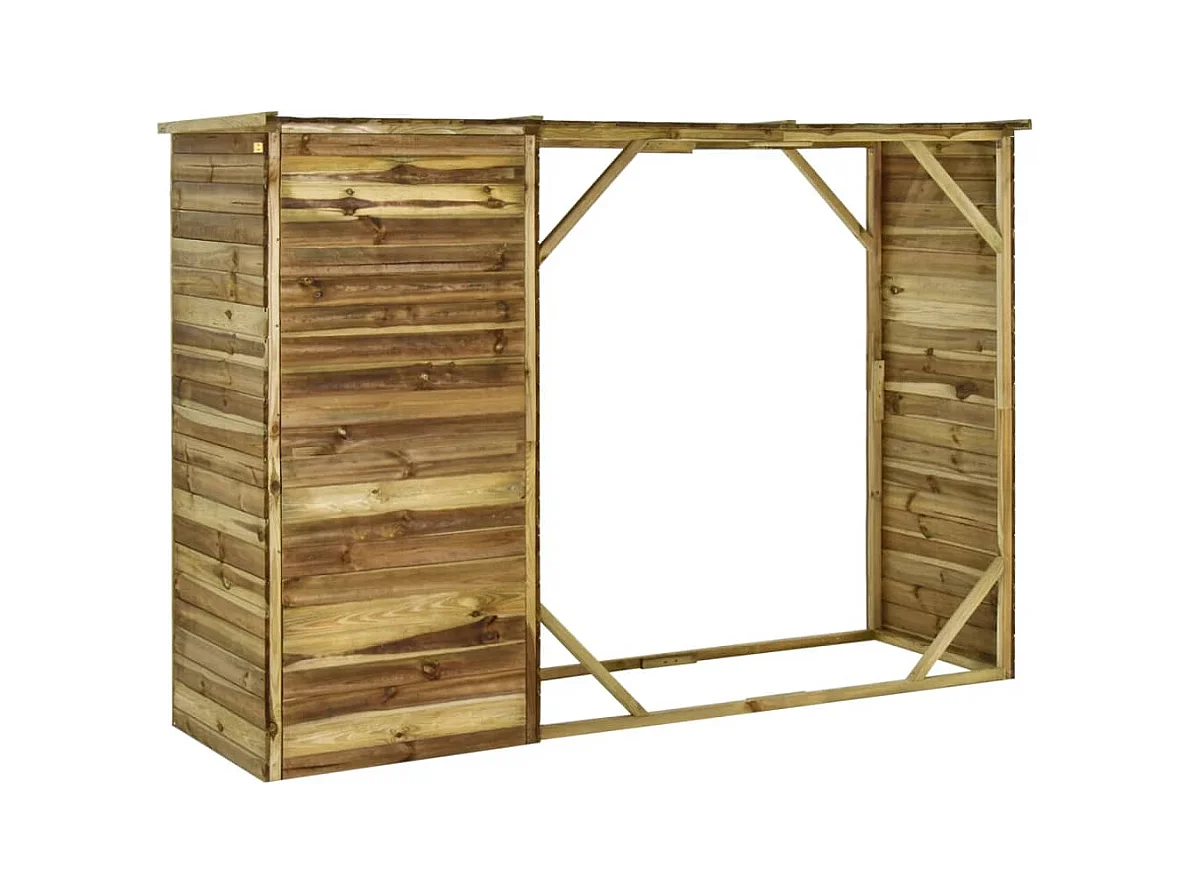 Abri d'outils de jardin marron 253 x 80 x 170 cm 02_0022158