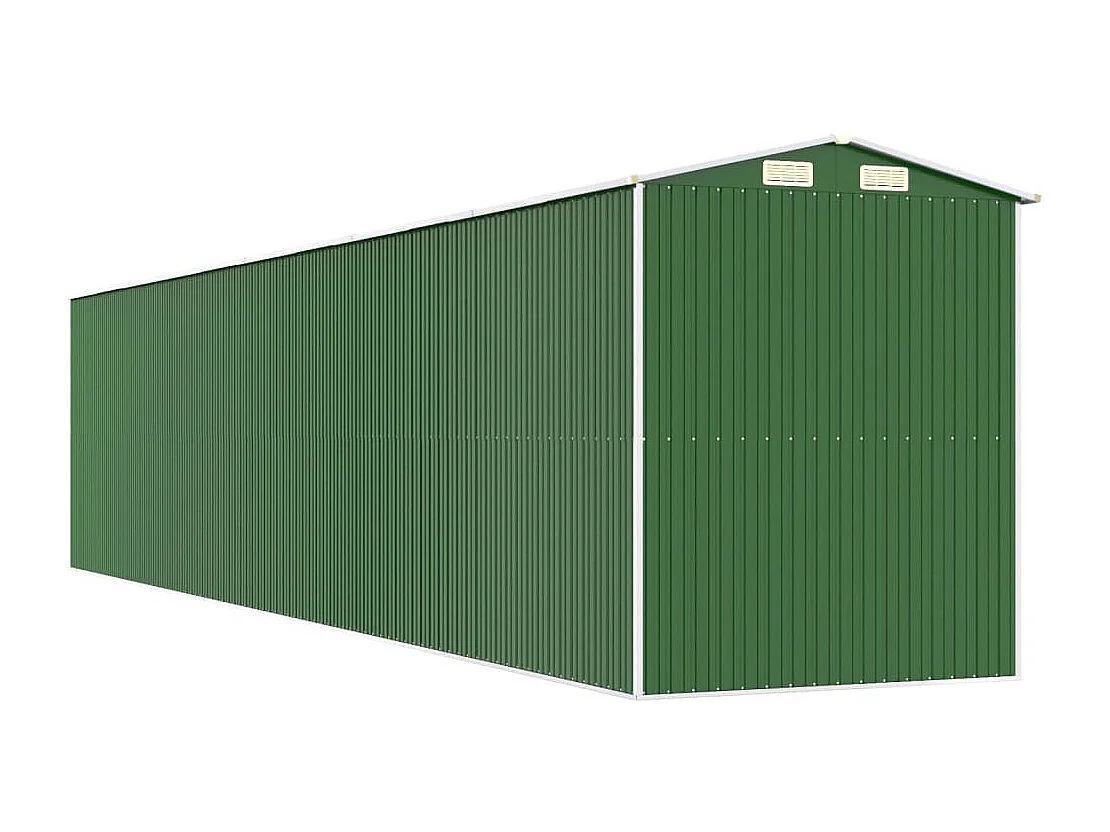 Casetta da giardino casetta per cabine ripostiglio casetta per la casa casetta per attrezzi da esterno robusta 192 x 938 x 223 cm acciaio zincato verde 02_0022370