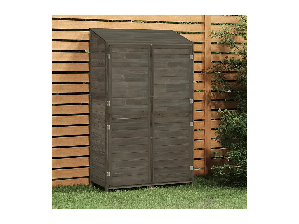 Casetta da giardino 102 x 52 x 1745 cm in legno massello di abete antracite 02_0044046