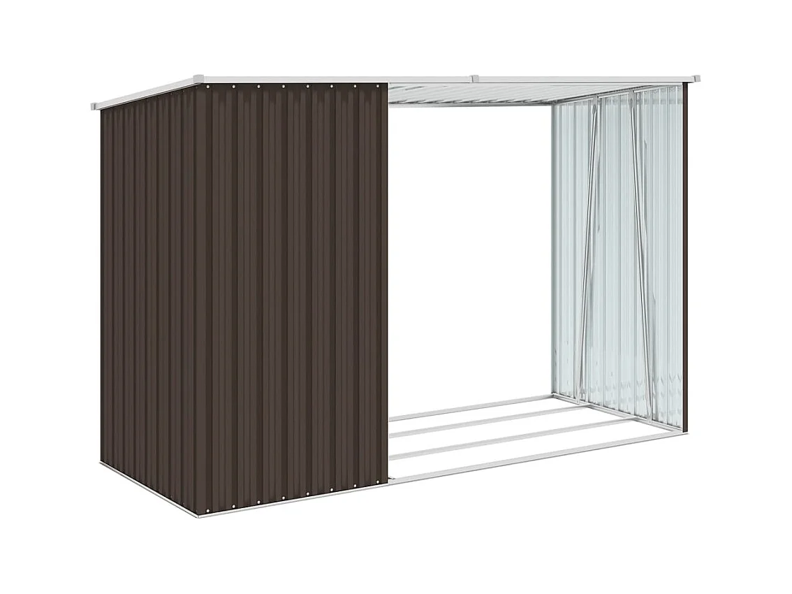 Abri à bois de marron 245 x 98 x 148 cm 02_0022398